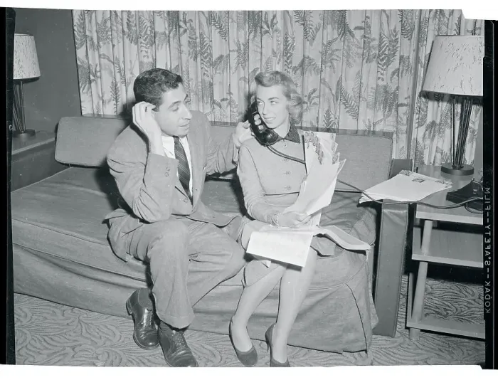 Framed Print : Joyce Brothers Talking on the Telephone Framed Print : Joyce Brothers Talking on the Telephone