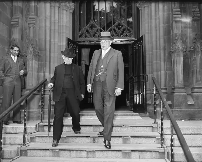 Framed Print : J.P. Morgan Leaving Church Framed Print : J.P. Morgan Leaving Church