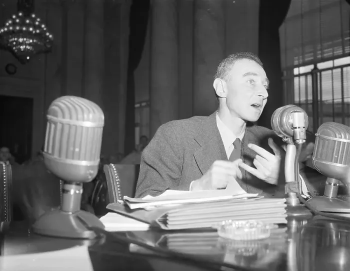 Framed Print : J.Robert Oppenheimer Testifying Framed Print : J.Robert Oppenheimer Testifying
