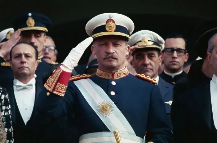 Framed Print : Juan-Carlos Ongania Saluting Framed Print : Juan-Carlos Ongania Saluting