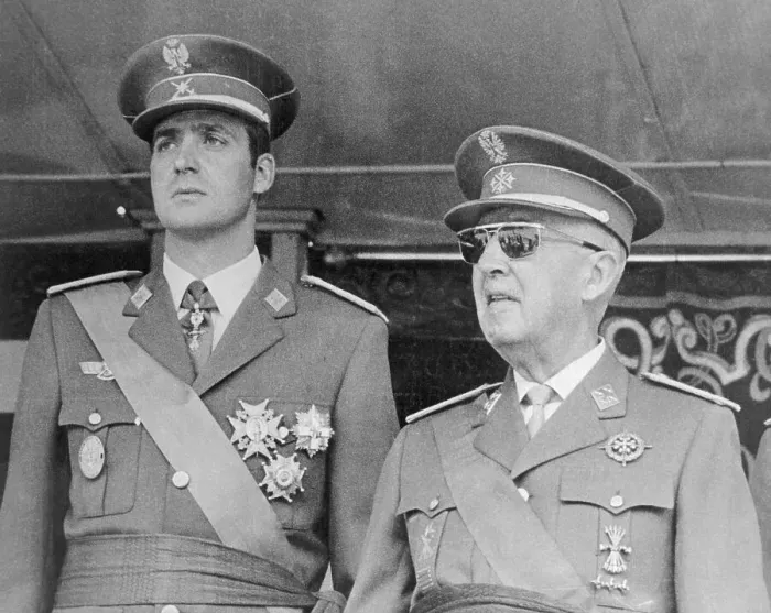 Framed Print : Juan Carlos, Prince of Spain, and Francisco Franco Framed Print : Juan Carlos, Prince of Spain, and Francisco Franco