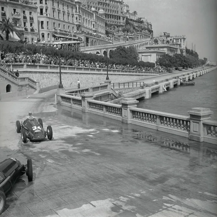 Framed Print : Juan Fangio Driving His Car Framed Print : Juan Fangio Driving His Car