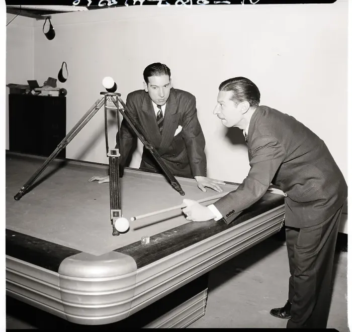 Framed Print : Juan Navarra Makes Billiard Trick Shot