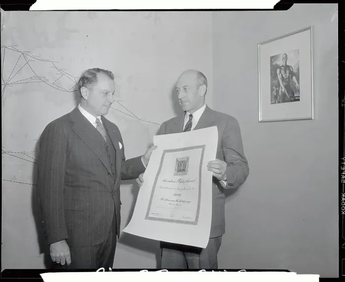 Framed Print : Juan Trippe Receiving Safety Council Award Framed Print : Juan Trippe Receiving Safety Council Award