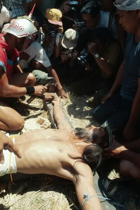 Framed Print : Juanito Piring Nailed to Cross in Re-Enactment Framed Print : Juanito Piring Nailed to Cross in Re-Enactment
