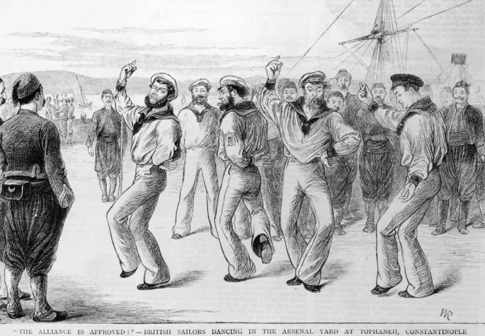 Framed Print : Jubilant Sailors Framed Print : Jubilant Sailors