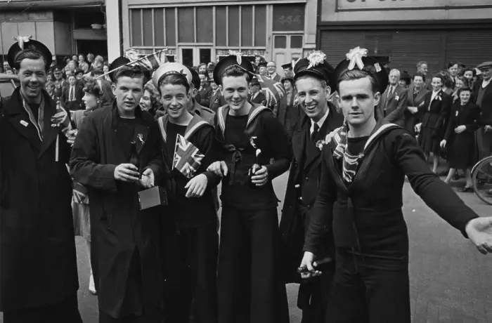 Framed Print : Jubilant Sailors
