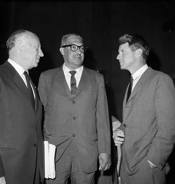 Framed Print : Judge Marshall, Javits & R. F. Kennedy Framed Print : Judge Marshall, Javits & R. F. Kennedy