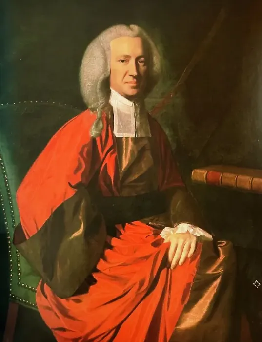 Framed Print : The US Judge Martin Howard in a red robe, 1767 Framed Print : The US Judge Martin Howard in a red robe, 1767