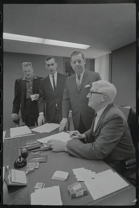 Framed Print : Judge Paschen and Attorneys for Richard Speck Case
