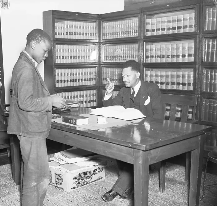 Framed Print : Judge Reprimanding Adolescent Boy Framed Print : Judge Reprimanding Adolescent Boy