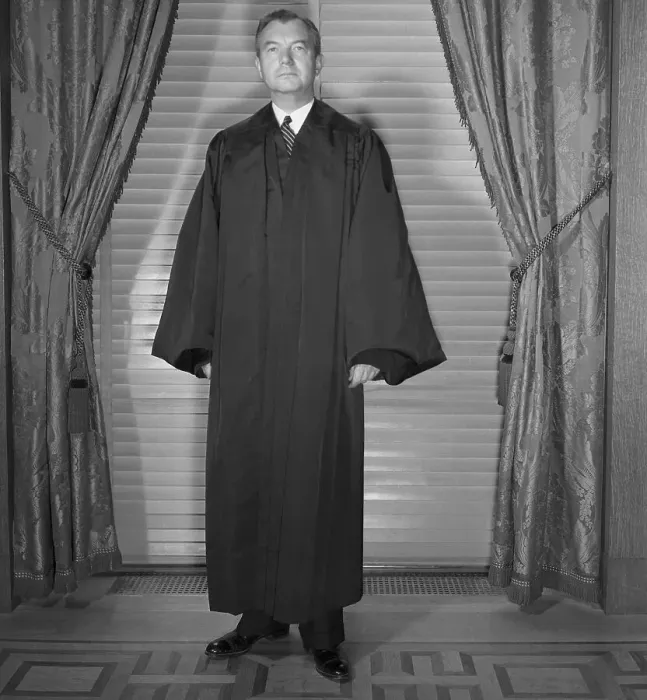 Framed Print : Judge Robert H. Jackson Posing in Robe