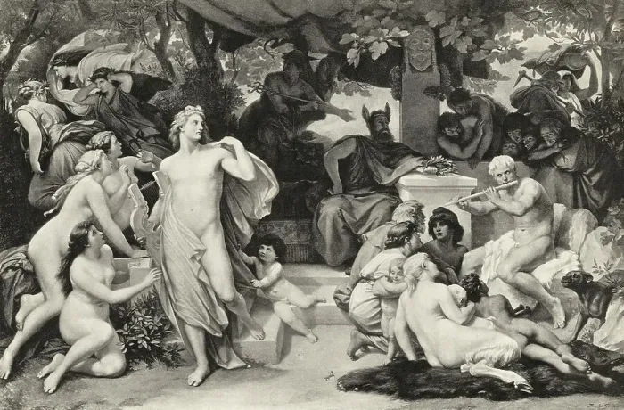 Framed Print : The Judgement Of Midas / Illustration Framed Print : The Judgement Of Midas / Illustration