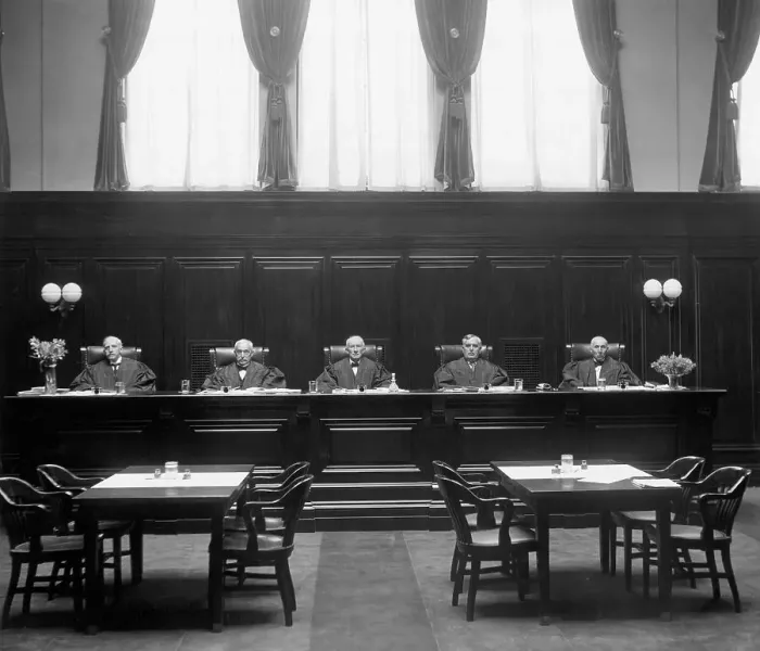 Framed Print : Five Judges Seated At Bench Framed Print : Five Judges Seated At Bench