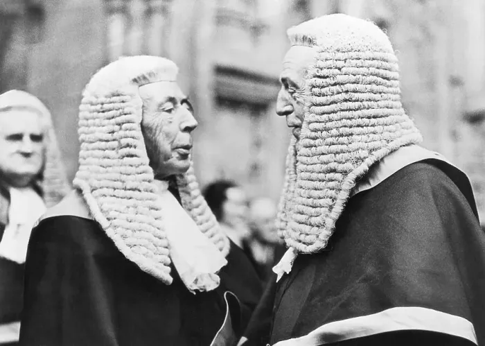 Framed Print : Judges Talking After Michaelmas Services