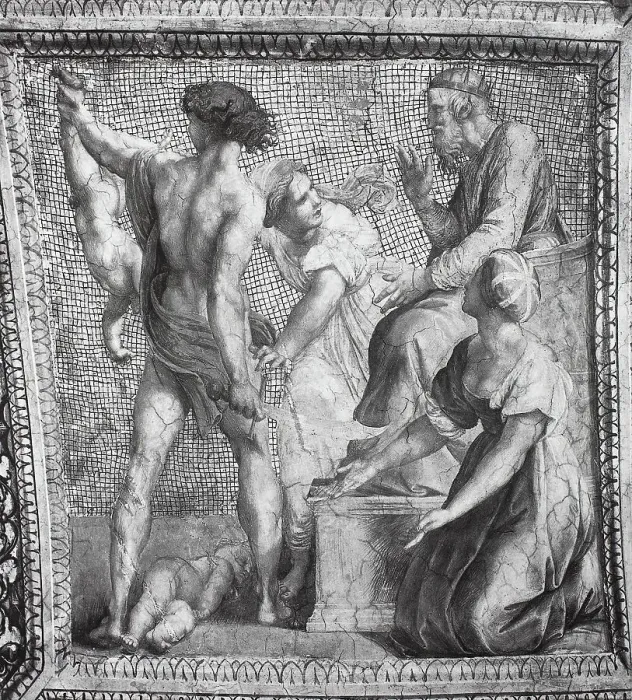 Framed Print : The Judgment of Solomon, fresco, ceiling fresco in the Vatican, by Raffaello Sanzio da Urbino, also Raffael da Urbino, Raffaello Santi, Raffaello Sanzio, Raphael, Italian painter, Italy Framed Print : The Judgment of Solomon, fresco, ceiling fresco in the Vatican, by Raffaello Sanzio da Urbino, also Raffael da Urbino, Raffaello Santi, Raffaello Sanzio, Raphael, Italian painter, Italy