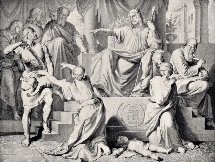Framed Print : JUDGMENT OF SOLOMON -XXXL with lots of details Framed Print : JUDGMENT OF SOLOMON -XXXL with lots of details