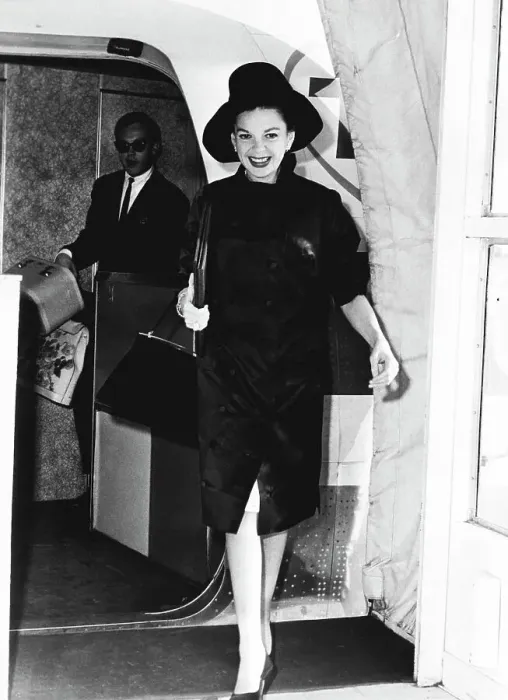 Framed Print : Judy Garland Leaving Jet Framed Print : Judy Garland Leaving Jet