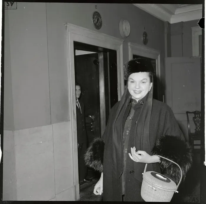 Framed Print : Judy Garland Standing in Hallway Framed Print : Judy Garland Standing in Hallway