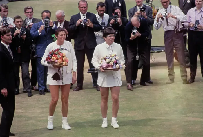 Framed Print : Judy Tegart And Billie Jean King Framed Print : Judy Tegart And Billie Jean King
