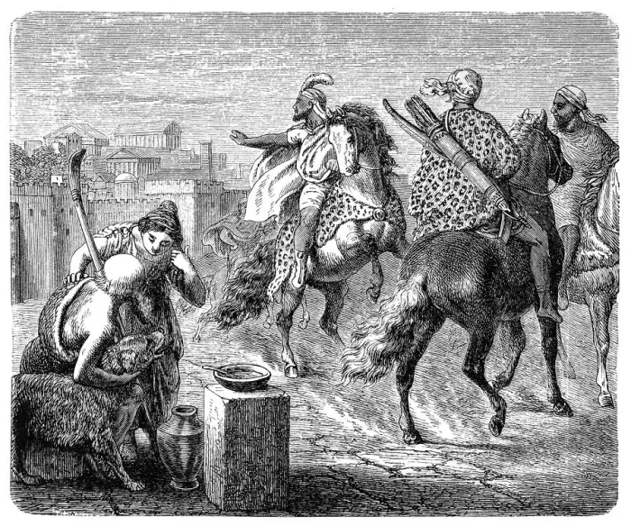 Framed Print : Jugurtha leaves Rome after agreeing to keep the peace Framed Print : Jugurtha leaves Rome after agreeing to keep the peace