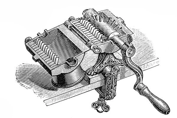 Juicer. Antique illustration of a juicer opened