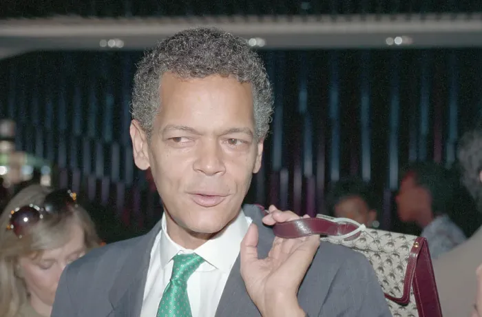 Framed Print : Julian Bond Conversing with Reporters Framed Print : Julian Bond Conversing with Reporters