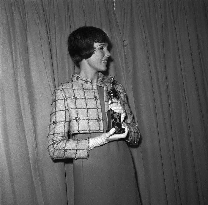 Framed Print : Julie Andrews Holding Trophy Framed Print : Julie Andrews Holding Trophy