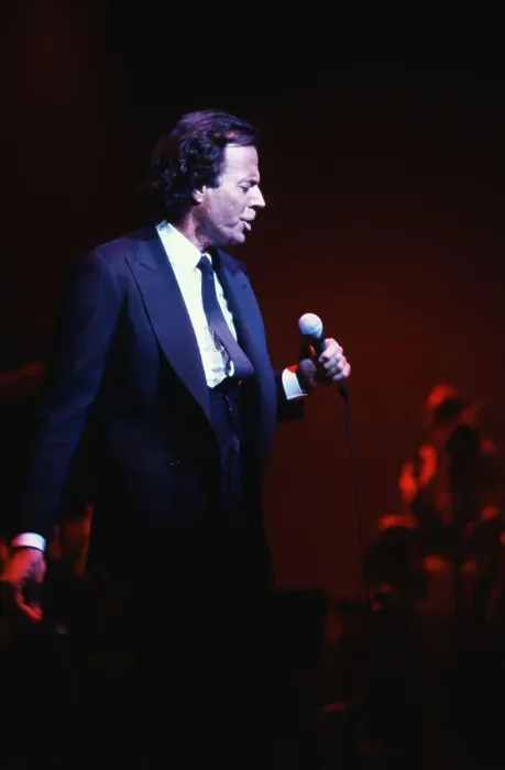 Framed Print : Julio Iglesias Performing on Stage Framed Print : Julio Iglesias Performing on Stage