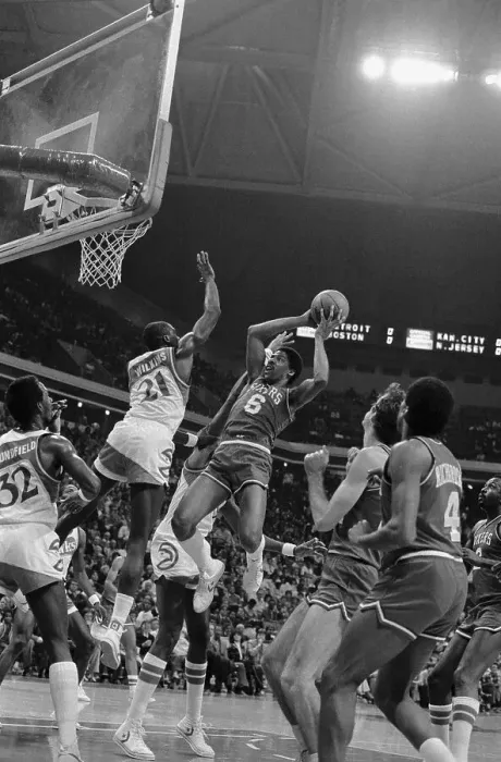 Framed Print : Julius Erving Going for Two Points Framed Print : Julius Erving Going for Two Points