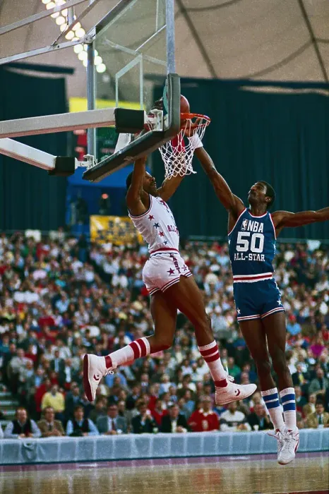Framed Print : Julius Erving In NBA All Star Game Action