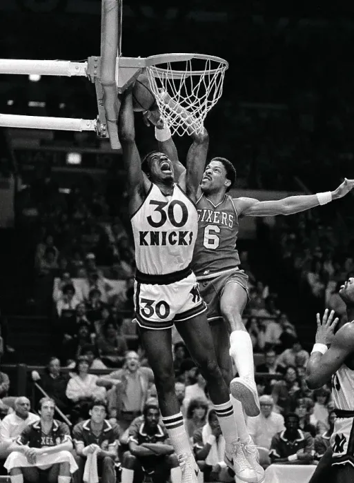 Framed Print : Julius Erving Scoring Over Bernard King Framed Print : Julius Erving Scoring Over Bernard King