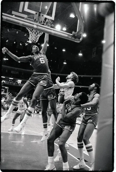 Framed Print : Julius Erving Scoring Two Points Against the Bulls Framed Print : Julius Erving Scoring Two Points Against the Bulls