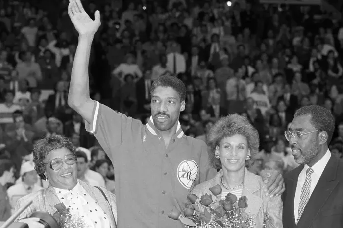 Framed Print : Julius Erving Waving to Fans Framed Print : Julius Erving Waving to Fans