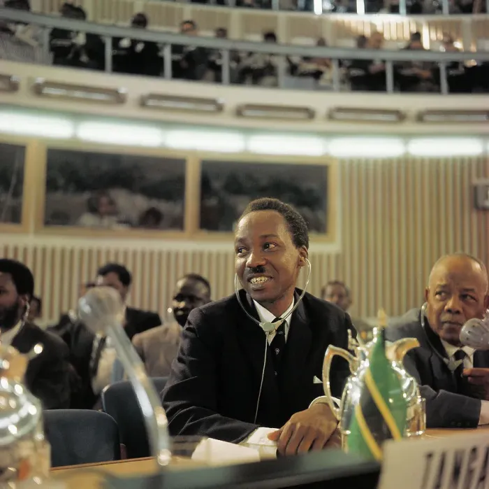 Framed Print : Julius Nyerere Speaking at Podium Framed Print : Julius Nyerere Speaking at Podium