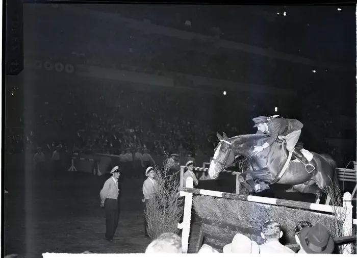 Framed Print : Show Jumper at National Horse Show