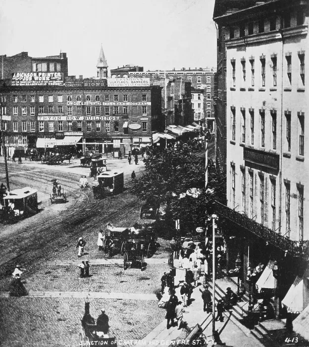 Framed Print : Junction of Chatham and Centre Street, New York Framed Print : Junction of Chatham and Centre Street, New York
