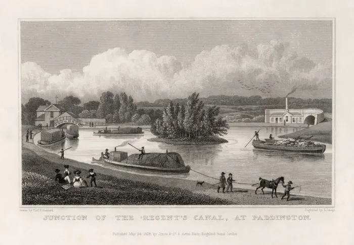 Framed Print : Junction of Regents Park Canal