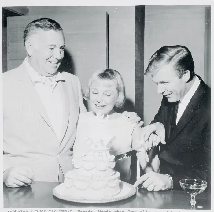 Framed Print : June Allyson and Husband Cutting Cake Framed Print : June Allyson and Husband Cutting Cake