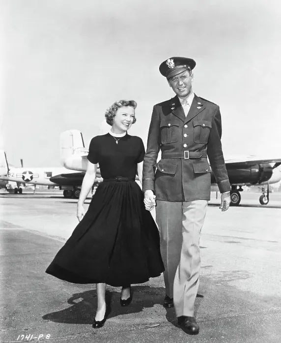 Framed Print : June Allyson and James Stewart While Filming The Glenn Miller Story Framed Print : June Allyson and James Stewart While Filming The Glenn Miller Story