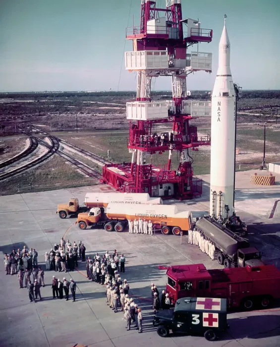 Framed Print : Juno II Launch Crew Posing Together Framed Print : Juno II Launch Crew Posing Together