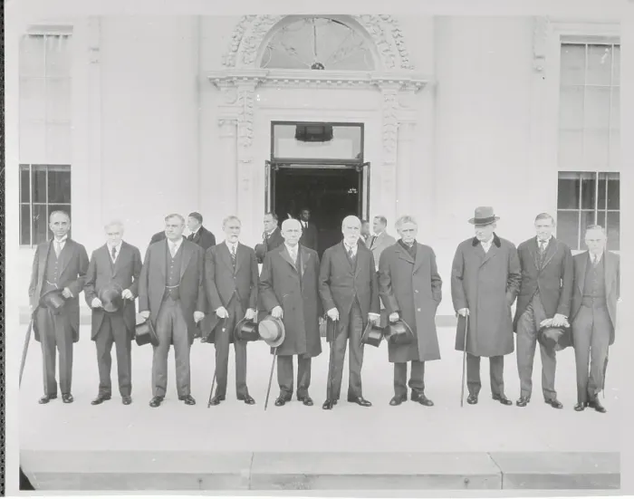 Framed Print : Justices Standing in Front of White House