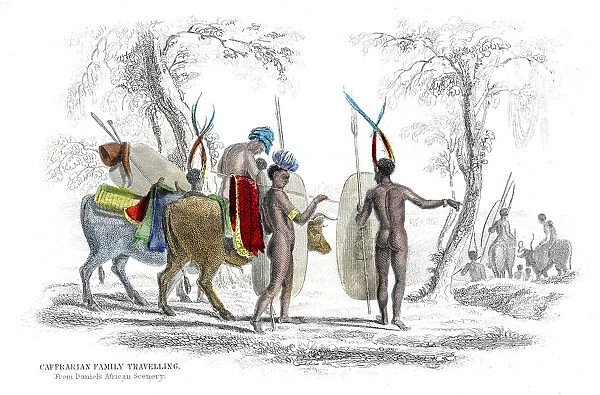 Kaffrarian tribe lithograph 1884