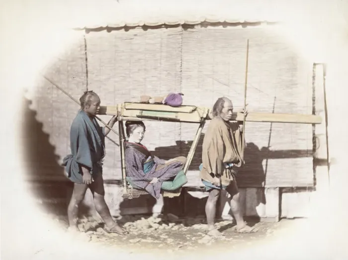 Framed Print : Kago Bearers Framed Print : Kago Bearers
