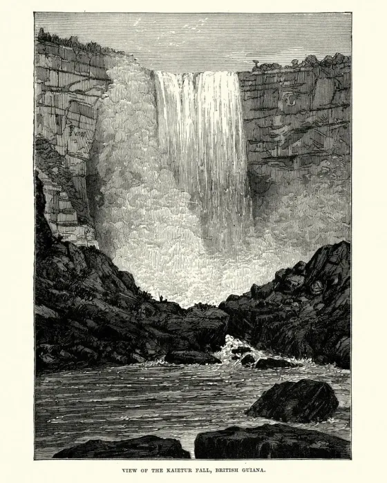 Framed Print : Kaieteur Falls, British Guiana, 19th Century Framed Print : Kaieteur Falls, British Guiana, 19th Century