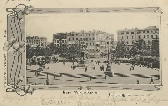 Framed Print : Kaiser-Wilhelm-Denkmal, Hamburg, Germany, postcard with text, view around ca 1910, historical, digital reproduction of a historical postcard, public domain, from that time, exact date unknown Framed Print : Kaiser-Wilhelm-Denkmal, Hamburg, Germany, postcard with text, view around ca 1910, historical, digital reproduction of a historical postcard, public domain, from that time, exact date unknown