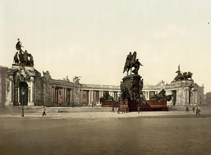 Framed Print : The Kaiser Wilhelm Monument in Berlin, Germany, Historic, digitally restored reproduction of a photochromic print from the 1890s Framed Print : The Kaiser Wilhelm Monument in Berlin, Germany, Historic, digitally restored reproduction of a photochromic print from the 1890s
