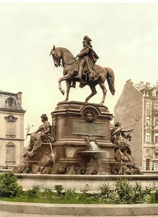 Framed Print : The Kaiser Wilhelm Monument in Cologne on the Rhine, North Rhine-Westphalia, Germany, Historic, digitally restored reproduction of a photochromic print from the 1890s Framed Print : The Kaiser Wilhelm Monument in Cologne on the Rhine, North Rhine-Westphalia, Germany, Historic, digitally restored reproduction of a photochromic print from the 1890s
