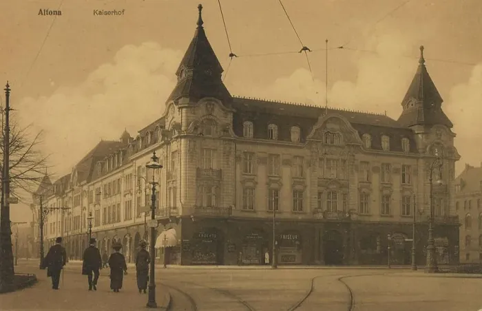 Framed Print : Kaiserhof in Altona, Hamburg, Germany, postcard with text, view around ca 1910, historical, digital reproduction of a historical postcard, public domain, from that time, exact date unknown Framed Print : Kaiserhof in Altona, Hamburg, Germany, postcard with text, view around ca 1910, historical, digital reproduction of a historical postcard, public domain, from that time, exact date unknown