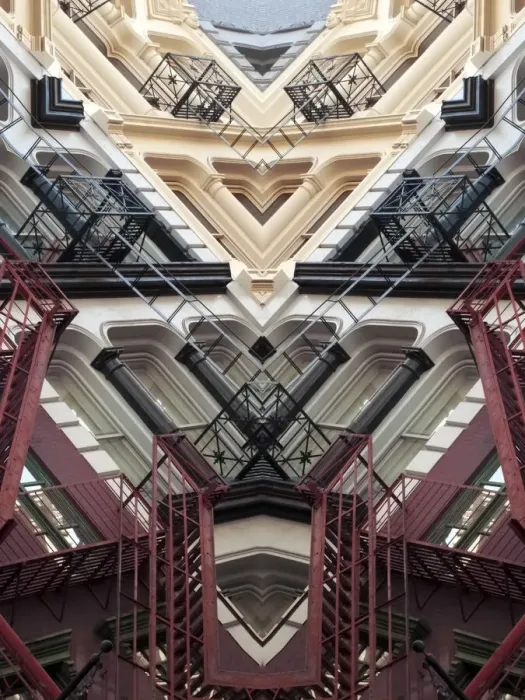 Framed Print : Kaleidoscopic image of cast iron buildings in the Cast Iron District in Soho, Manhattan Framed Print : Kaleidoscopic image of cast iron buildings in the Cast Iron District in Soho, Manhattan